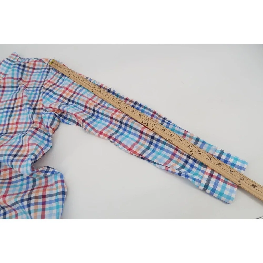 Peter Millar Seaside Shirt Men's XL Button Down Long Sleeve Plaid Tattersall‎